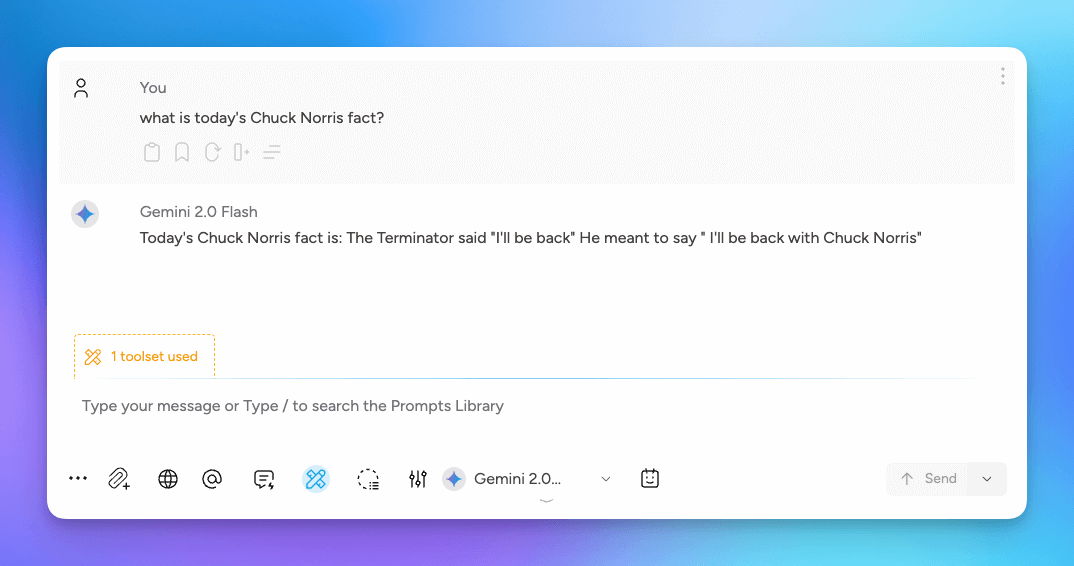 tool powered chat
