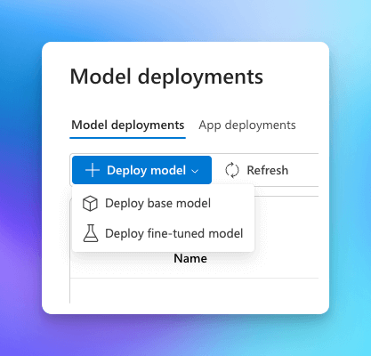 deploy model