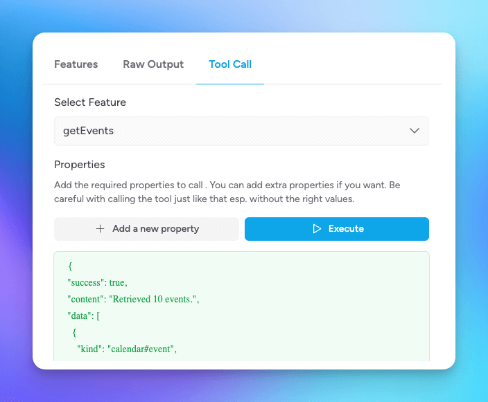 google calendar run test