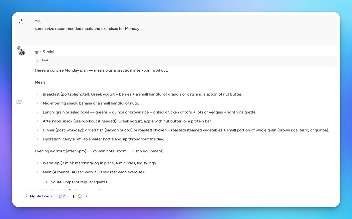 persona assistant life coach