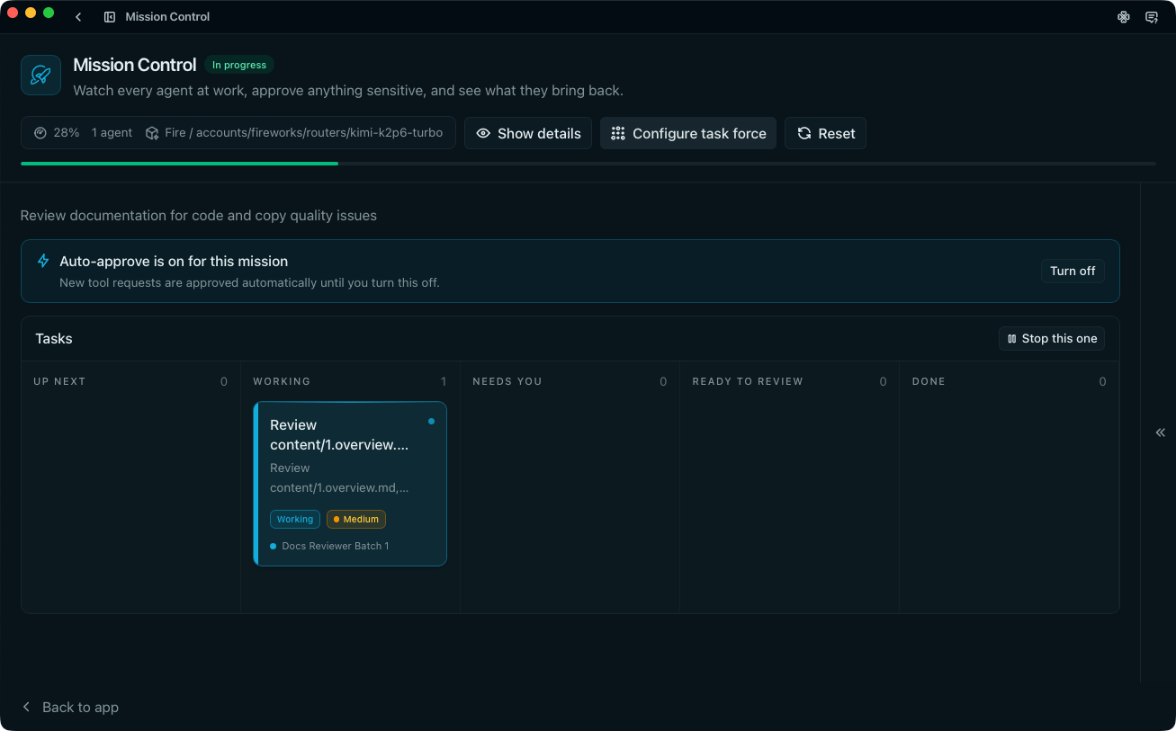 Mission Control preview